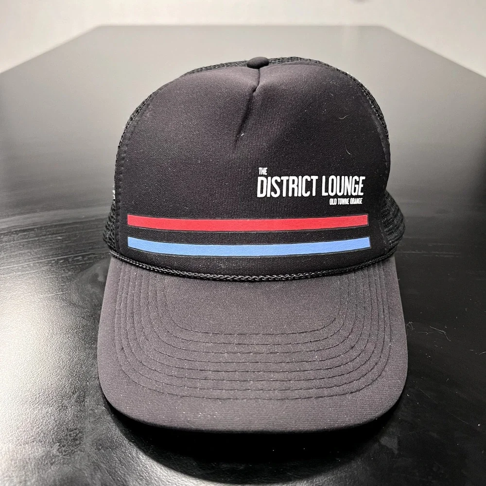 The District Lounge Hat Cap Snap Back Newport Beach California Trucker OTTO Mesh